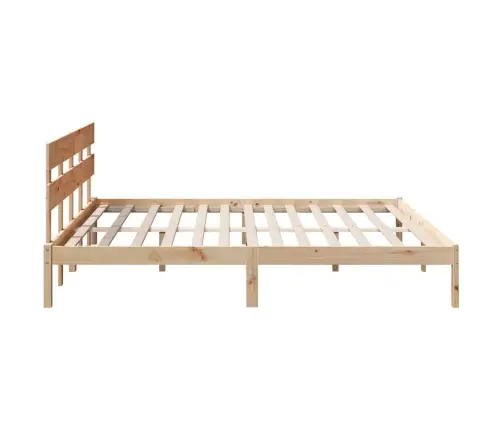 Lovos Rėmas Ruda 180 X 200 Cm Pušies Medienos Masyvas