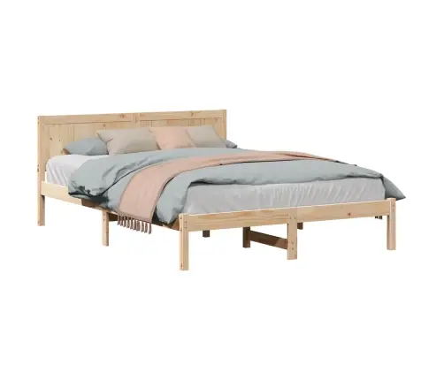 Priedes Koka Gultas Rāmis Dabisks Cieta Priede 160 X 200 Cm Vidaxl