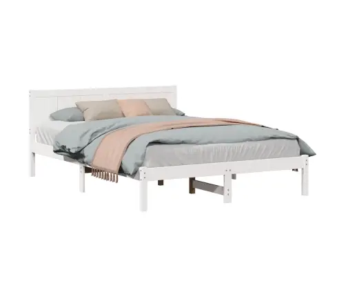 Baltais Koka Gultas Rāmis Balts Koks 160 X 200 Cm Izturīgs Vidaxl