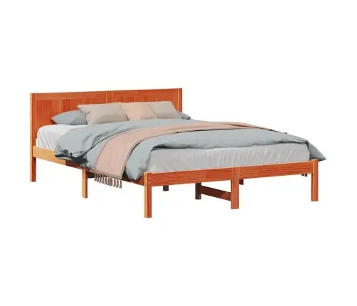 Voodi Raam Pruun 150 X 200 Cm Männipuit