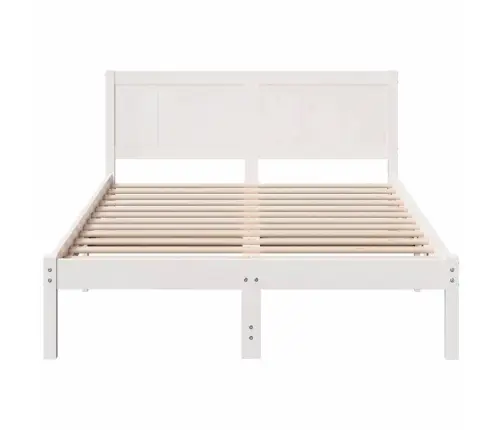 Voodi Raam Valge 120 X 200 Cm Männipuit