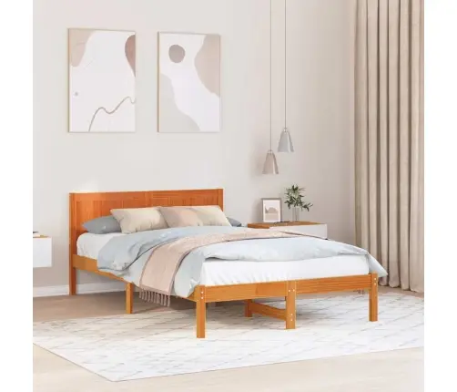 Vaskota Brūna Gultas Rāmis Vaskota Brūna Masīvkoks 120 X 200 Cm Vidaxl