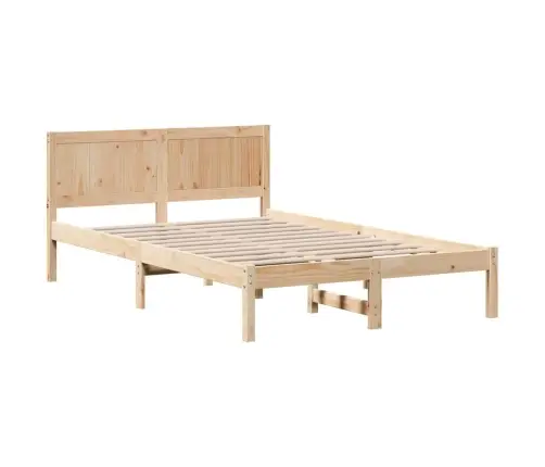 Gultas Rāmis Brūna 140 X 190 Cm Priedes Masīvkoks Vidaxl