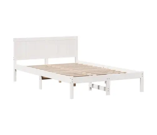 Lovos Rėmas Balta 120 X 190 Cm Pušies Medienos Masyvas
