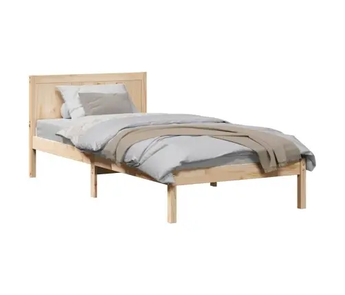 Viens Priedes Koka Gultņu Rāmis Dabīgs Cieta Priede 90 X 200 Cm Vidaxl