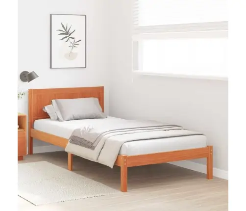 Voodi Raam Pruun 90 X 190 Cm Männipuit