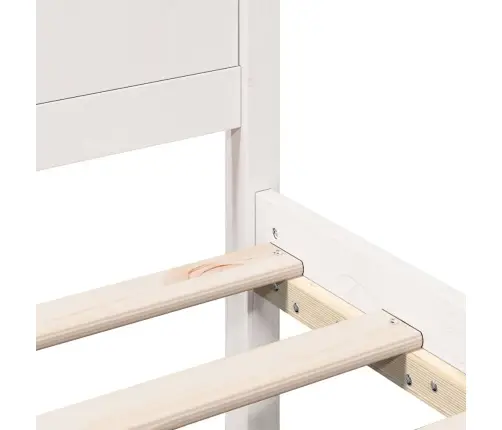 Lovos Rėmas Balta 75 X 190 Cm Pušies Medienos Masyvas