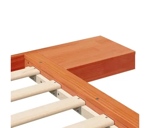 Grīdas Gultas Rāmis Ar Naktsgaldiņiem Vaska Brūns 200X200Cm Masīvkoks Vidaxl