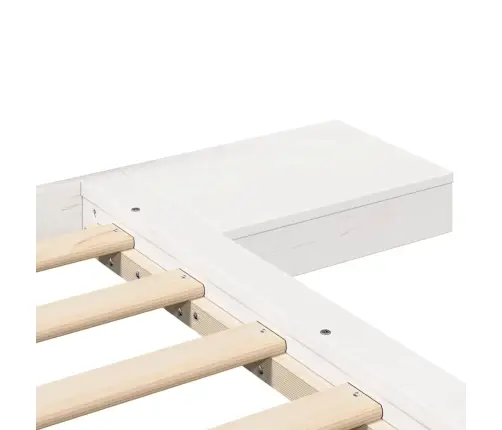 Voodi Raam Valge 180 X 200 Cm Puit