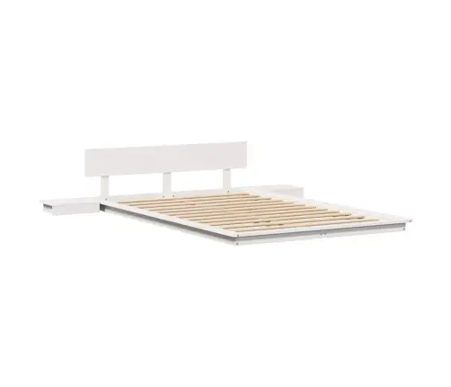 Voodi Raam Valge 120 X 190 Cm Puit