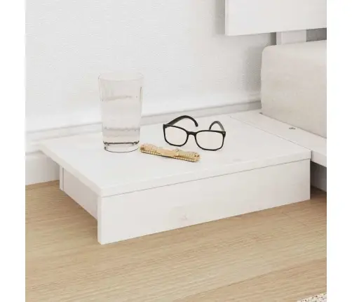 Voodi Raam Peaga Ladustamisega Valge 100 X 200 Cm Puit