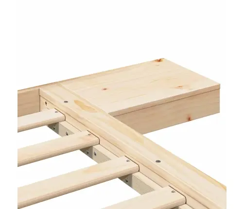 Grīdas Gultas Rāmis Ar Naktsgaldiņiem 80X200Cm Ciets Koks Vidaxl