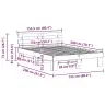 Gultas Rāmis Ar Galvgali 150X200 Cm Cieta Priedes Koks Vidaxl