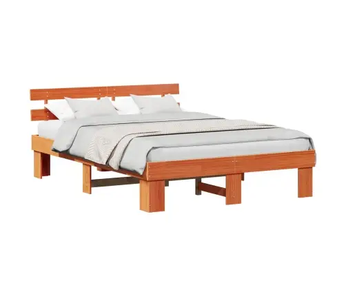 Voodi Raam Peaga Vahapruun 140 X 200 Cm Tahke Mänd