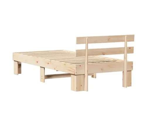 Gultas Rāmis Ar Galvgalu 80X200 Cm Cieta Priede Vidaxl