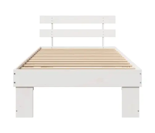 Lovos Rėmas Balta 80 X 200 Cm Kietos Pušies Mediena