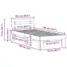 Lovos Rėmas Natūrali 75 X 190 Cm Kietos Pušies Mediena