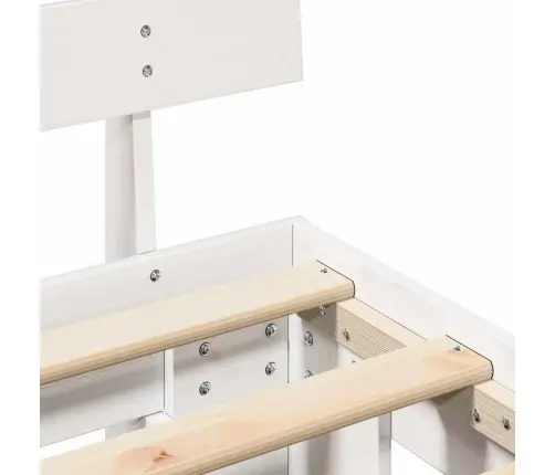 Voodi Raam Peaga Valge 75 X 190 Cm Tahke Mänd