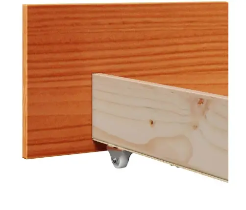 Gultas Rāmis Ar Atvilktni Vaska Brūna 90 X 200 Cm Priežu Koks Vidaxl