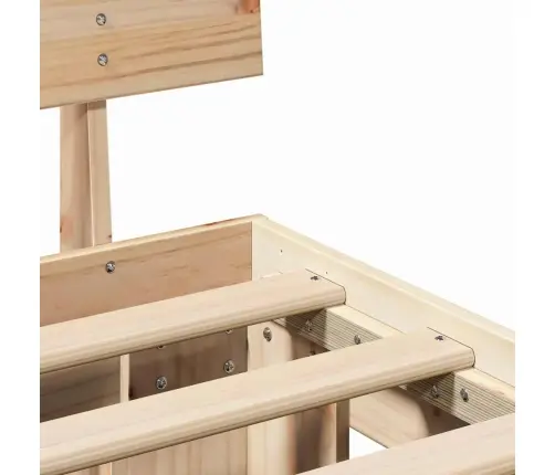 Lovos Rėmas Natūrali 90 X 190 Cm Kietos Pušies Mediena