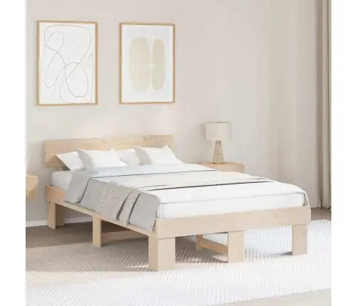 Lovos Rėmas Natūrali 140 X 190 Cm Kietos Pušies Mediena