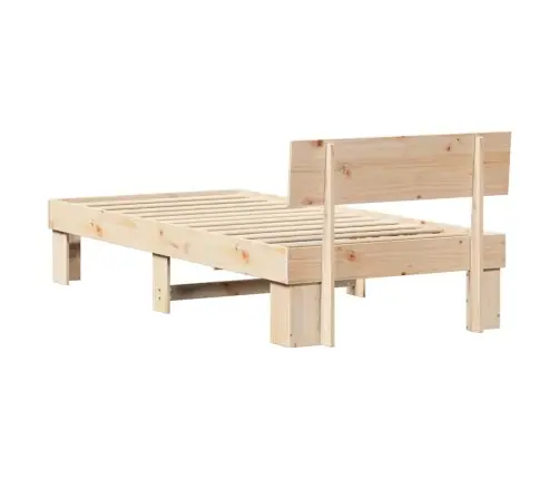 Gultas Rāmis Brūna 100 X 200 Cm Masīvkoka Priede Vidaxl