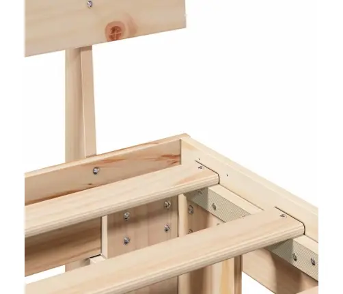 Lovos Rėmas Natūrali 90 X 200 Cm Kietos Pušies Mediena