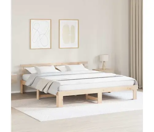 Lovos Rėmas Natūrali 200 X 200 Cm Kietos Pušies Mediena