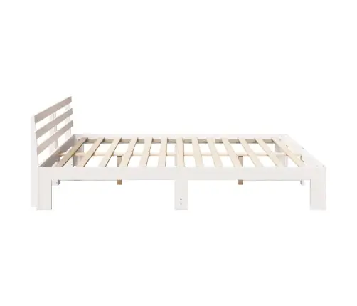 Baltais Gultas Rāmis Balts Ciets Koks 200 X 200 Cm Vidaxl