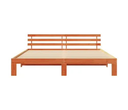 Priedes Koka Gultas Rāmis Vaskota Brūna Masīvkoks 200 X 200 Cm Vidaxl