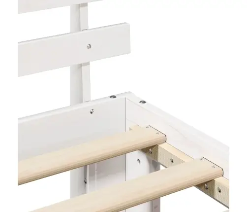 Koka Gultas Rāmis Balts Koks 160 X 200 Cm Izturīgs Vidaxl