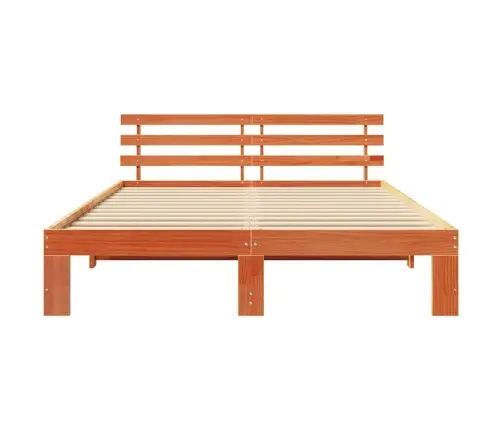 Priedes Gultas Rāmis Vasks Brūns Masīvkoks 150 X 200 Cm Vidaxl