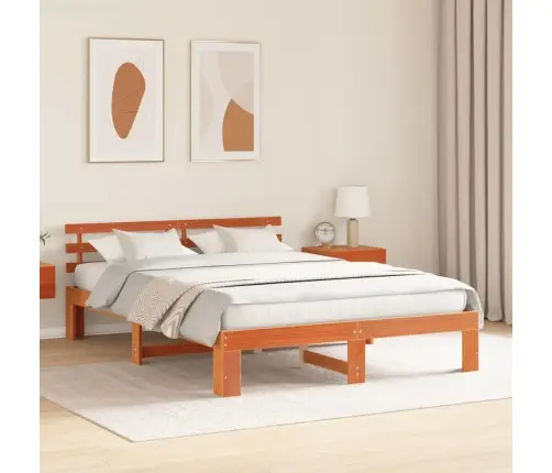 Lovos Rėmas Vaško Ruda 140 X 200 Cm Kietos Pušies Mediena