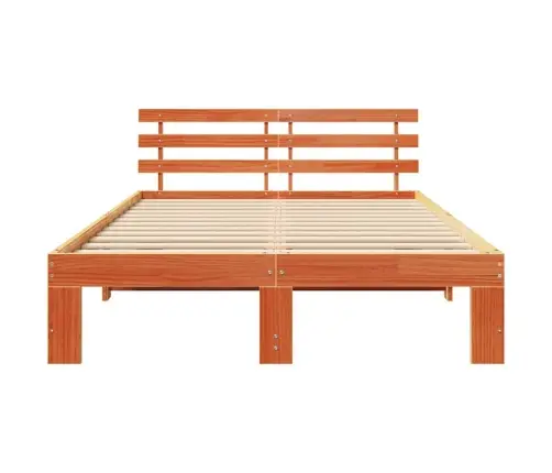 Priedes Koka Gultņu Rāmis Vaska Brūns Ciets Koks 120 X 190 Cm Vidaxl