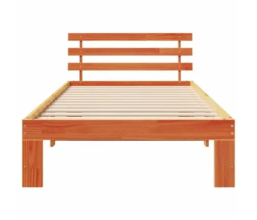 Koka Gultas Rāmis Vaskots Brūns Ciets Koks 100 X 200 Cm Izturīgs Vidaxl
