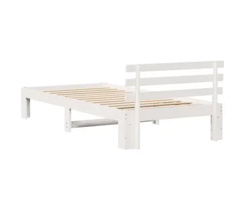 Priedes Koka Gultas Rāmis Balts Koks 80 X 200 Cm Vidaxl