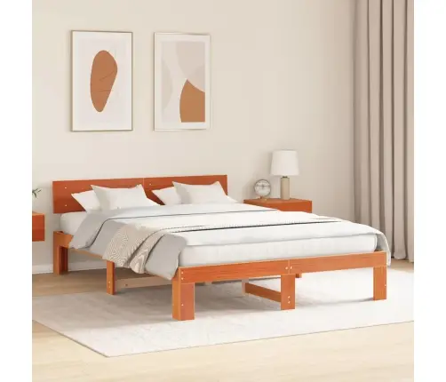 Lovos Rėmas Vaško Ruda 150 X 200 Cm Kietos Pušies Mediena