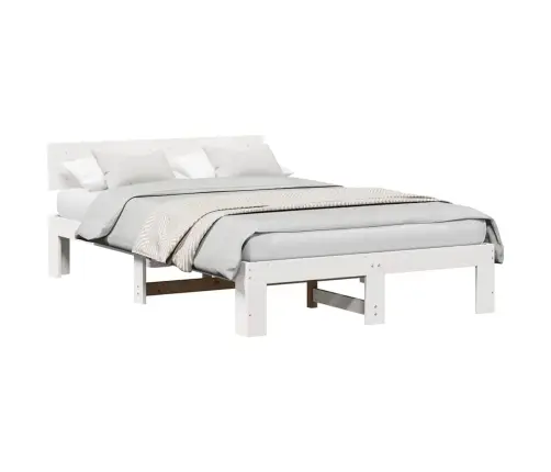Lovos Rėmas Balta 140 X 190 Cm Kietos Pušies Mediena