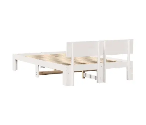 Lovos Rėmas Balta 135 X 190 Cm Kietos Pušies Mediena
