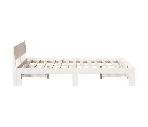 Lovos Rėmas Balta 135 X 190 Cm Kietos Pušies Mediena