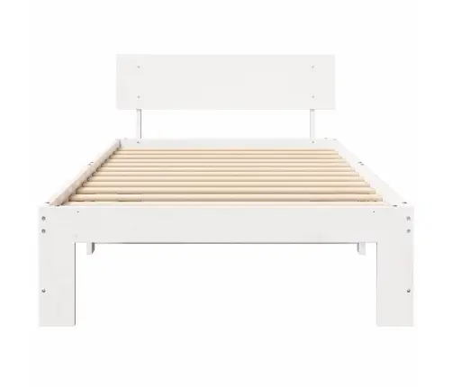 Lovos Rėmas Balta 100 X 200 Cm Kietos Pušies Mediena