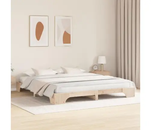 Voodi Raam Neutraalne 180 X 200 Cm Tahke Mänd