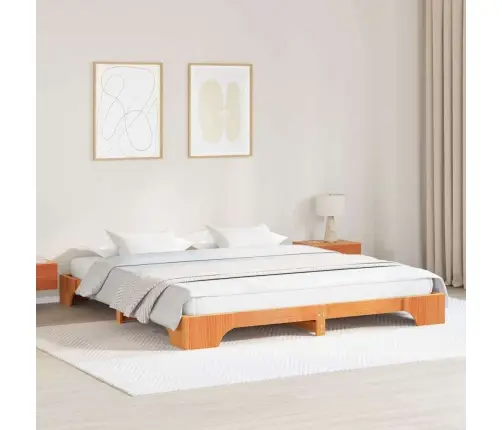 Vaskota Brūna Gultas Rāmis 180X200 Cm Masīvkoks Vidaxl