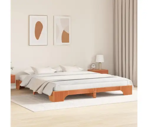 Vaskota Brūna Gultas Rāmis 180X200 Cm Masīvkoks Vidaxl