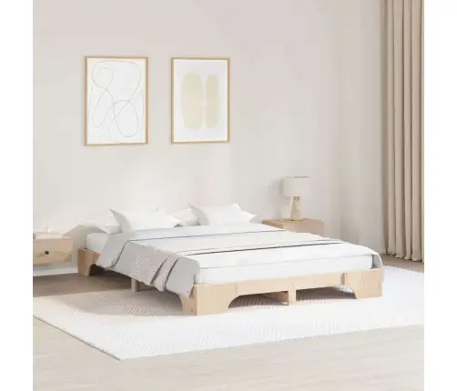 Lovos Rėmas Kietos Pušies Mediena 150 X 200 Cm Pušies Masyvas