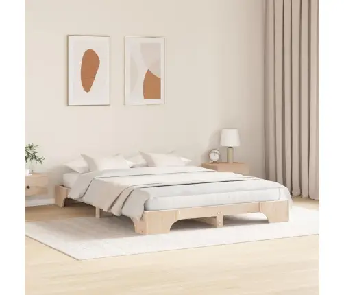 Lovos Rėmas Kietos Pušies Mediena 150 X 200 Cm Pušies Masyvas