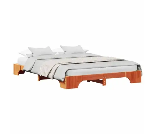 Voodi Raam Vahapruun 140 X 200 Cm Tahke Mänd