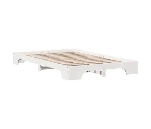 Lovos Rėmas Balta 135 X 190 Cm Kietos Pušies Mediena