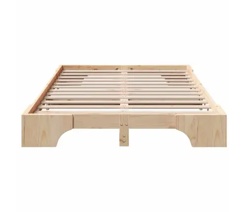 Voodi Raam Neutraalne 120 X 190 Cm Tahke Mänd