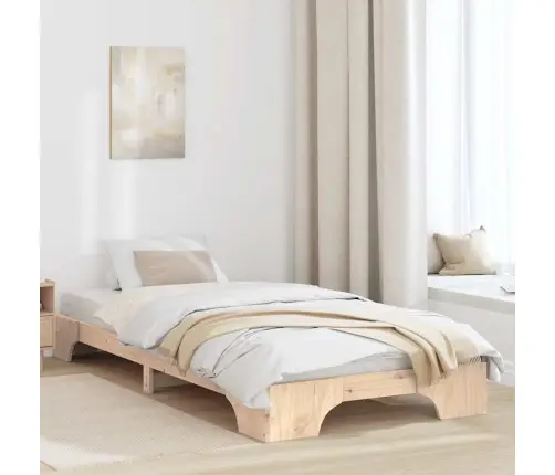 Gultas Rāmis 90X200 Cm Ciets Priežu Koks Vidaxl